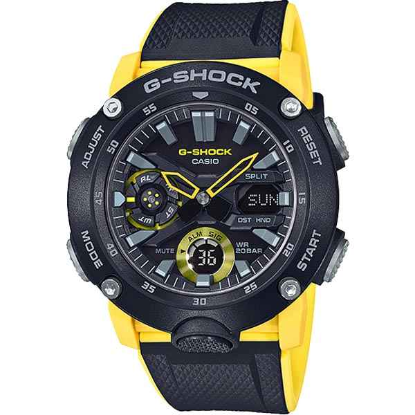 GA-2000-1A9 | Đồng Hồ Casio | G-Shock | Nam | Cấu Trúc Bảo Vệ Lõi Cacbon | Chống Nước 200m