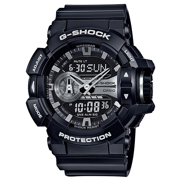 Đồng hồ nam Casio G-Shock GA-400GB-1ADR Dây nhựa đen - Mặt điện tử sang trọng