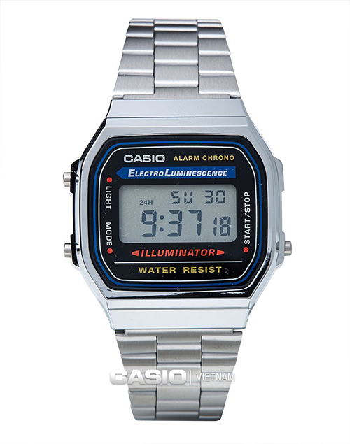 Đồng hồ Nam Casio Standard A168WA-1WDF mạnh mẽ