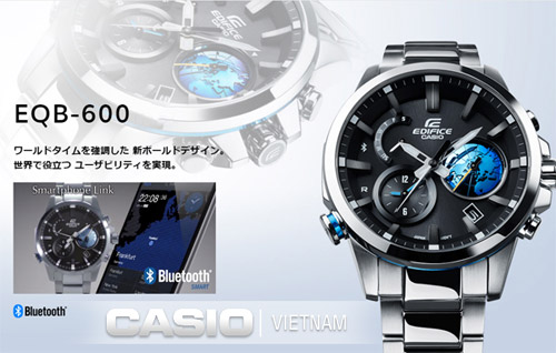 Đồng hồ Casio EQB-600D-1A2JF Chính hãng Chống nước 100 mét