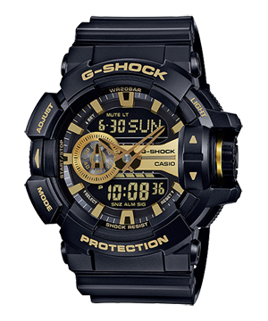 Đồng Hồ Nam Casio G-Shock GA-400GB-1A9DR Dây Nhựa Đen - Mặt Điện Tử Kim Vàng Sang Trọng