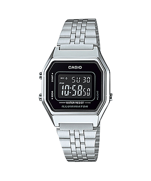 Đồng hồ Casio LA680WA-1BDF Dây kim loại mạ bạc - Mặt đen