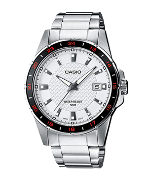 Đồng hồ Casio MTP-1290D-7AVDF - Dây kim loại - Mặt đồng hồ màu trắng - Chống nước 50 mét