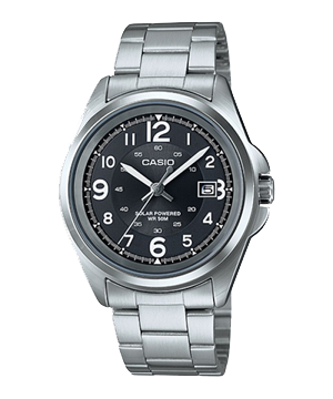 Đồng hồ nam Casio MTP-S101D-1BVDF Sang trọng Dây kim loại mạ bạc - Mặt đen