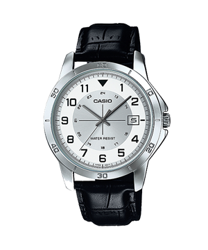 Đồng hồ nam Casio MTP-V008L-7B1UDF Dây da-Mặt số màu trắng