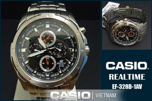 Đồng hồ Casio Edifice EF-328D-1AVUDF Chính hãng Chống nước 100 mét