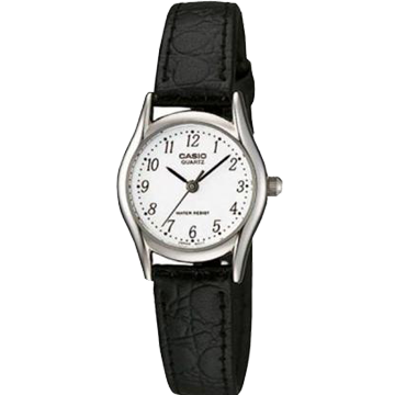 Đồng hồ nữ Casio LTP-1094E-7BRDF Dây da màu đen - Mặt số màu trắng