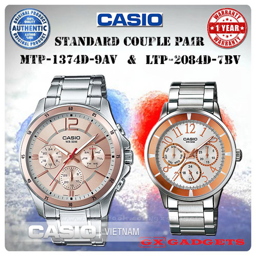 Đồng hồ Casio MTP-1374D-9AVDF Chống nước 50 mét