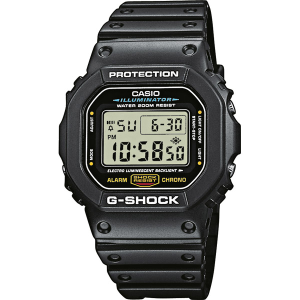 ĐỒNG HỒ CASIO G-Shock DW-5600E-1VDF Mặt điện tử vuông dây - Chống nước 200 mét