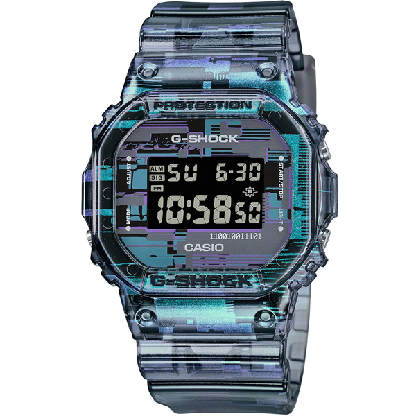DW-5600NN-1 | Đồng Hồ Casio | G-Shock | Dây Nhựa Trong | Mặt Vuông Điện Tử | Chống Nước WR20BAR