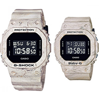 Đồng Hồ Casio Cặp Đôi G-Shock & Baby G DW-5600WM-5DR & BGD-560WM-5DR Phiên Bản Đặc Biệt - Mặt Vuông Thể Thao