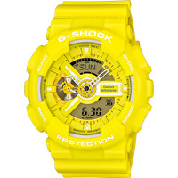 GA-110BC-9ADR | Đồng Hồ Casio | G-Shock | Dây Nhựa Màu Vàng | Chống Nước WR20BAR