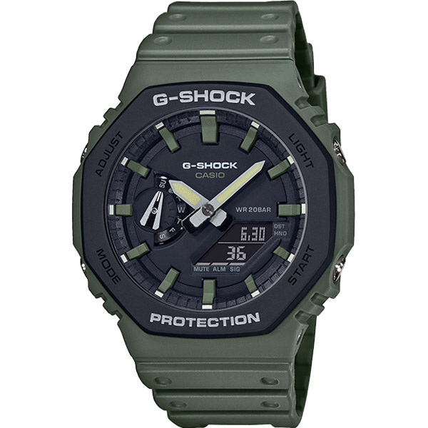 Đồng Hồ Casio G Shock GA-2110SU-3ADR | Nam | Dây Nhựa Màu Rêu | Chống Nước 200m
