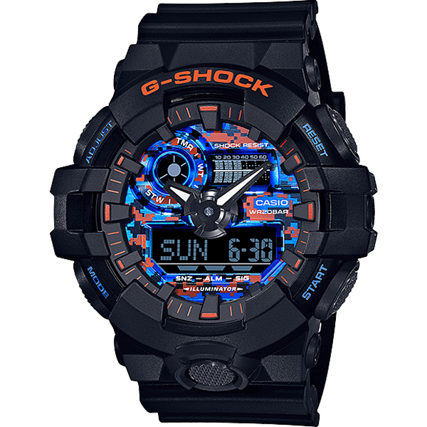 GA-700CT-1A | Đồng Hồ Casio | G-Shock | Dây Nhựa | Pin 5 Năm | Chống Nước WR20BAR