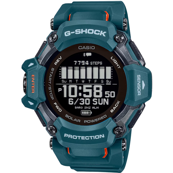 GBD-H2000-2 | Đồng Hồ Casio | G-Shock | Dây Nhựa | Chức Năng Đo Nhịp Tim | GPS | Pin Mặt Trời