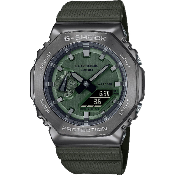 GM-2100B-3A | Đồng Hồ Casio | G-Shock | Nam | Dây Nhựa | Vỏ Thép | WR20BAR