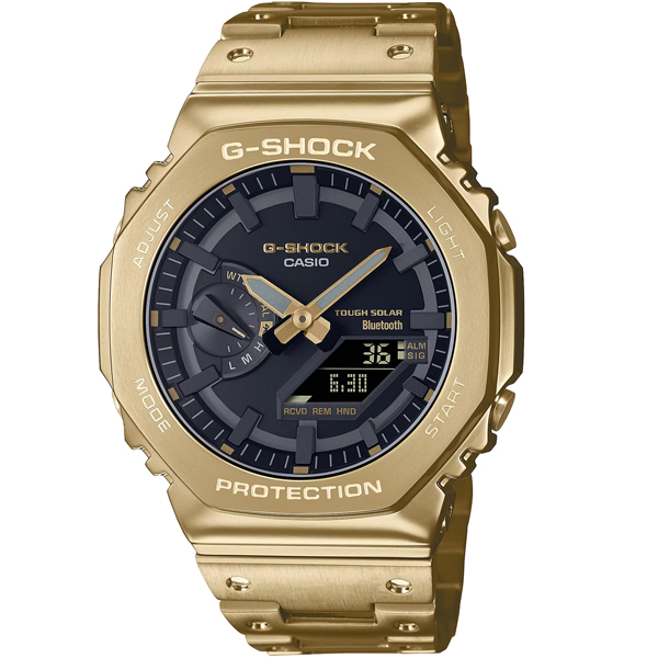 GM-B2100GD-9A | Đồng Hồ Casio | G-Shock | Nam | Dây Kim Loại Mạ Vàng | Chống Nước WR20BAR
