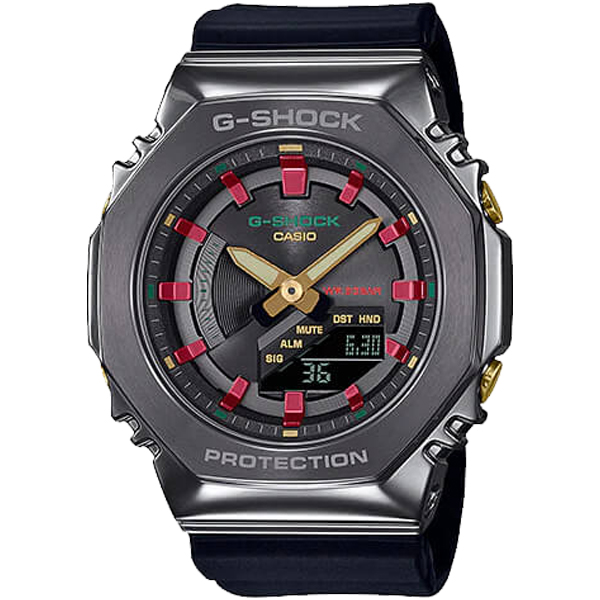 GM-S2100CH-1A | Đồng Hồ Casio | G-Shock | Dây Nhựa | Vỏ Kim Loại | Chống Nước WR20BAR
