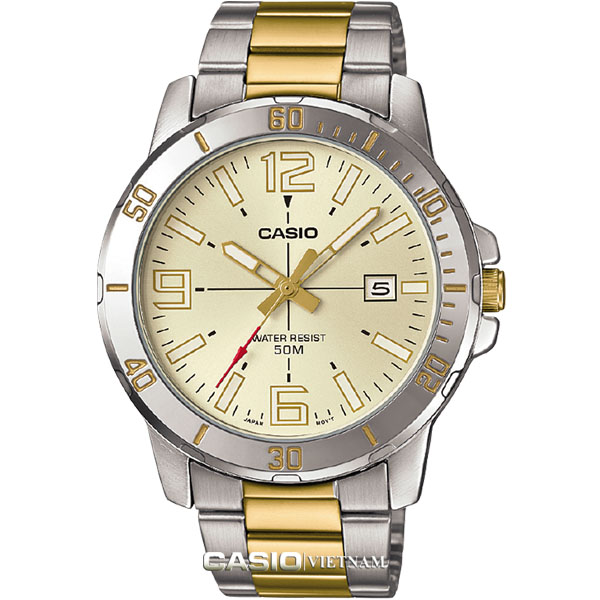 Casio MTP-VD01SG-9BVUDF mạ vàng: Đừng bỏ lỡ cơ hội chiêm ngưỡng chiếc đồng hồ Casio MTP-VD01SG-9BVUDF mạ vàng sang trọng và đẳng cấp. Với thiết kế đơn giản nhưng tinh tế, chiếc đồng hồ này sẽ khiến bất kỳ ai nhìn vào cũng phải say đắm vì vẻ đẹp quý phái và sang trọng của nó.