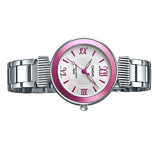 Đồng hồ nữ LTP-E405D-4AVDF màu hồng dễ thương