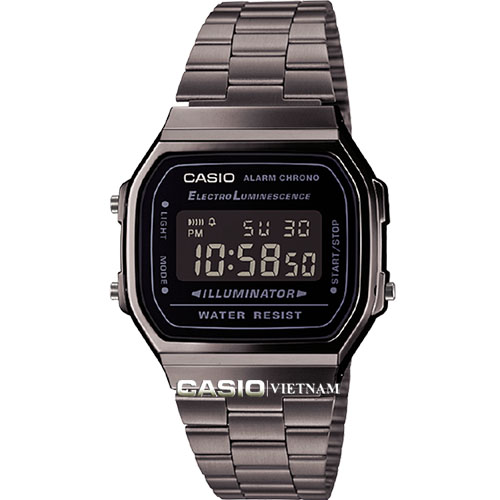 đồng hồ nam Casio A168WGG-1BDF dây kim loại