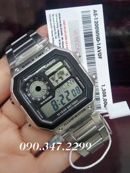 đồng hồ Casio AE-1200WHD pin 10 năm