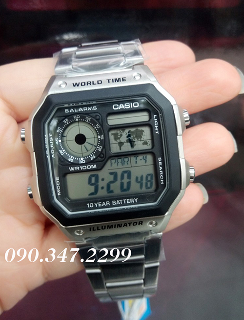 Đồng hồ Casio Standard AE-1200WHD-1AVDF Chính hãng Pin 10 năm