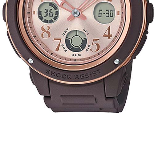 dây nhựa đồng hồ nữ Casio BGA-150PG-5B1
