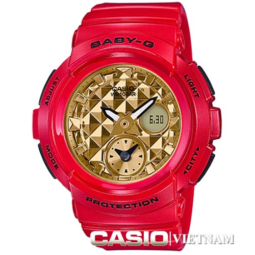 Đồng hồ Casio Baby-G BGA-195VLA-4A dây nhựa màu đỏ