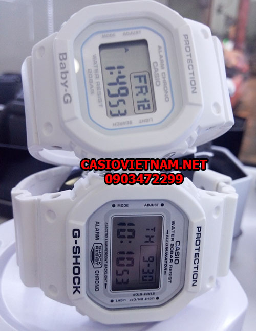 Đồng Hồ Casio Cặp Đôi G Shock & Baby G DW-5600MW-7DR & BGD-560-7DR
