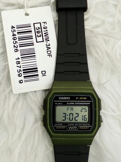 Đồng hồ Casio F-91WM-3ADF cổ điển ấn tượng