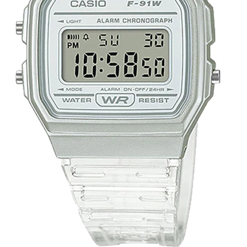 dây nhựa đồng hồ Casio F-91WS-7DF điện tử mẫu mới nhất