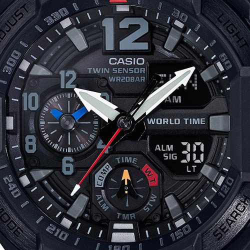 Đồng hồ Casio G-Shock GA-1100-1A1 mặt đồng hồ hiện đại