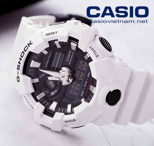 Chi tiết núm chỉnh đồng hồ Casio GA-700-7ADR