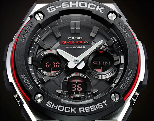 chi tiết mặt đồng hồ casio g shock GST-S100D-1A4