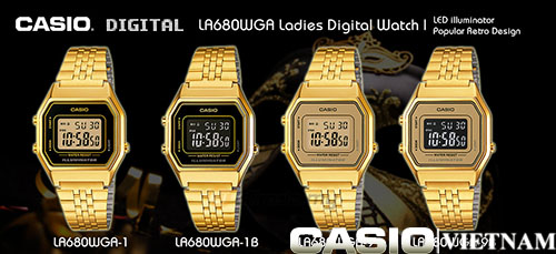 Bộ sưu tập đồng hồ Casio LA680WGA-1BDF