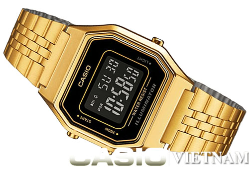 Đồng hồ nữ LA680WGA-1BDF mạ vàng