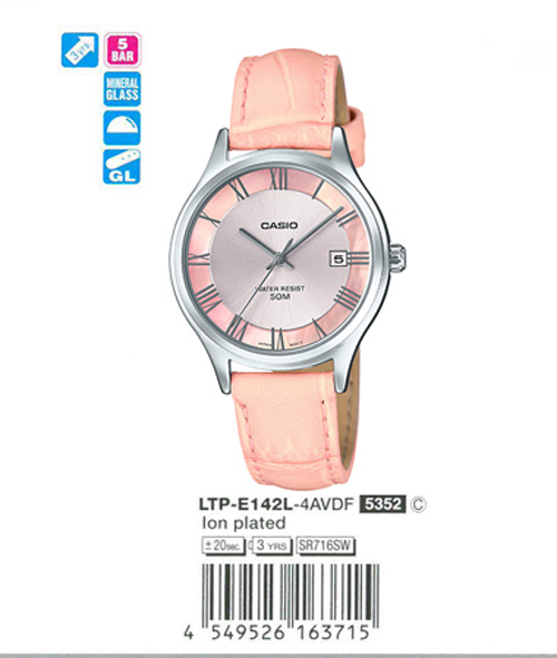 mẫu đồng hồ nữ LTP-E142L-4AVDF