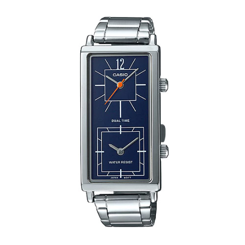 Đồng hồ nữ LTP-E151D-2B dây đeo kim loại mặt xanh