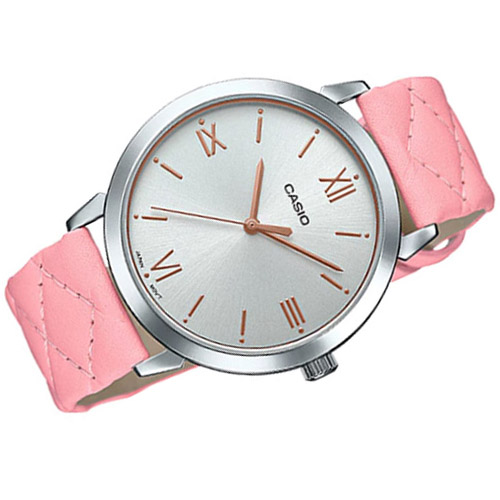 đồng hồ nam Casio LTP-E153L-4A dây da màu hồng