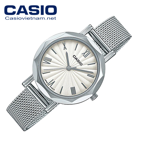 Đồng hồ nữ Casio LTP-E411M-7ADF dây dạng lưới