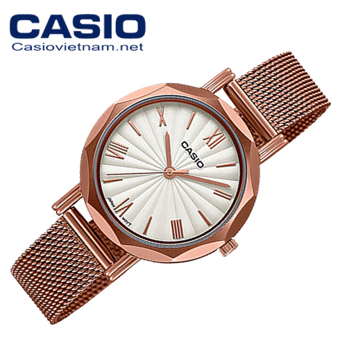 Đồng hồ nữ Casio LTP-E411MR-7ADF dây dạng lưới