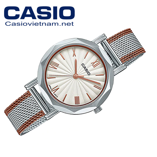 Đồng hồ nữ Casio LTP-E411MSR-7ADF dây dạng lưới
