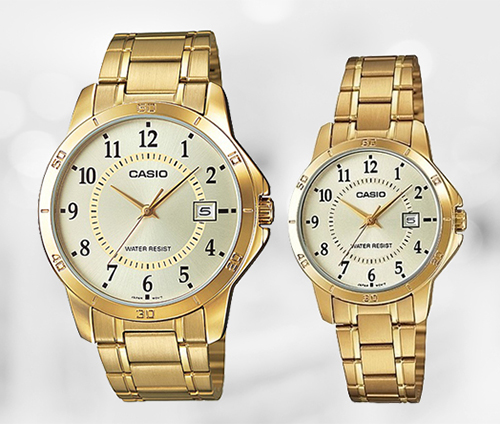 Đồng hồ cặp đôi Casio MTP-V004G-9BUDF Và LTP-V004G-9BUDF