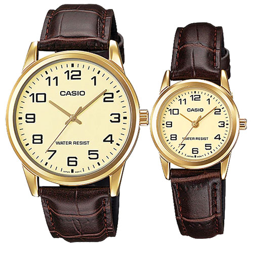 cặp đôi đồng hồ Nam nữ MTP-V001GL-9BUDF và LTP-V001GL-9BUDF