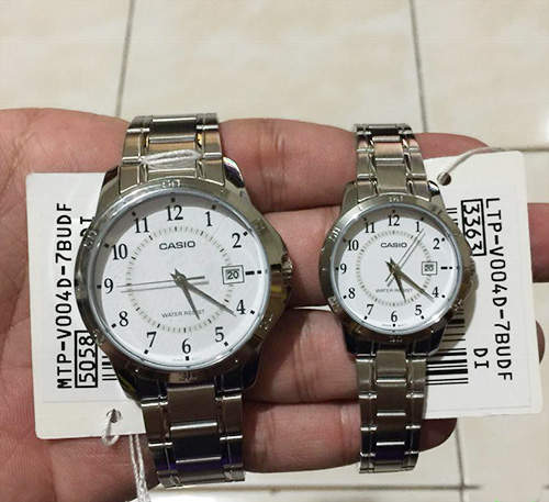 Đồng hồ cặp đôi Casio MTP-V004D-7BUDF Và LTP-V004D-7BUDF