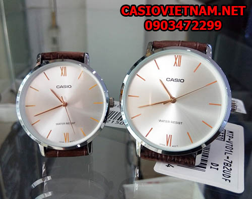 đồng hồ Casio cặp MTP-VT01L-7B2 & LTP-VT01L-7B2