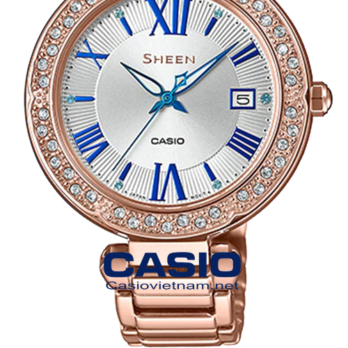 dây kim loại đồng hồ Casio sheen SHE-4057PG-7AUDF