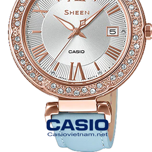 dây da đồng hồ Casio sheen SHE-4057PGL-7BUDF