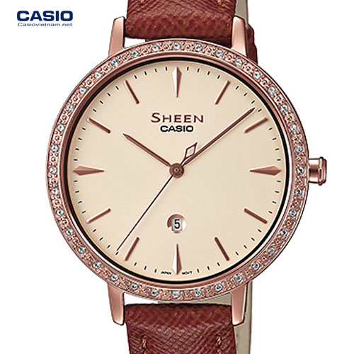 mặt đồng hồ casio sheen SHE-4535YGL-9A